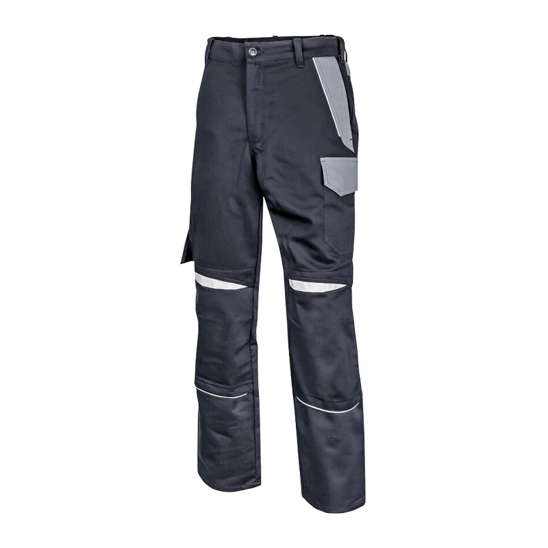 HB Protective Wear HB ArcSelect MultiNorm Hose 4 kA + 7 kA | APC2, dunkelblaue Schutz-Arbeitshose mit Reflexstreifen, Seitentaschen und Beintasche
