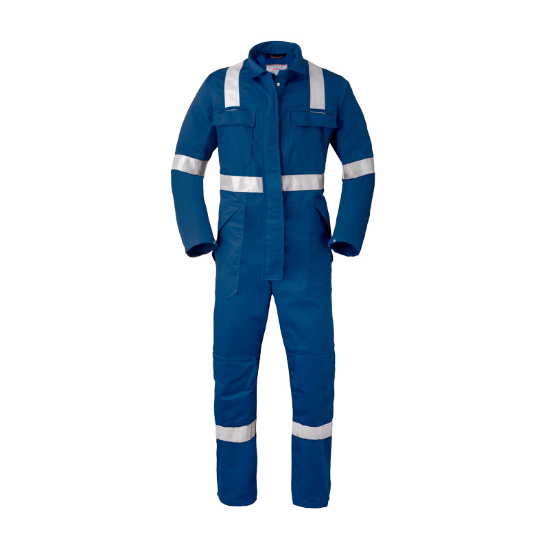 HaVeP 5Safety 29061 MultiNorm Overall ZIP APC1 von HaVeP, blauer Schutzoverall mit langen Ärmeln, Frontreißverschluss und silbernen Reflexstreifen an Schultern, Armen, Taille und Beinen