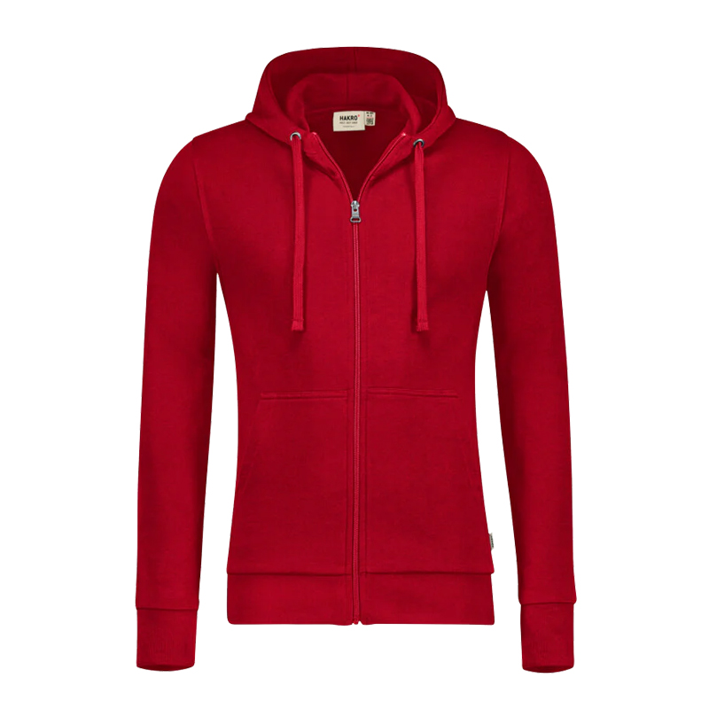 Hakro 605 PREMIUM Kapuzen Sweat-Jacke Comfort Fit aus Baumwolle