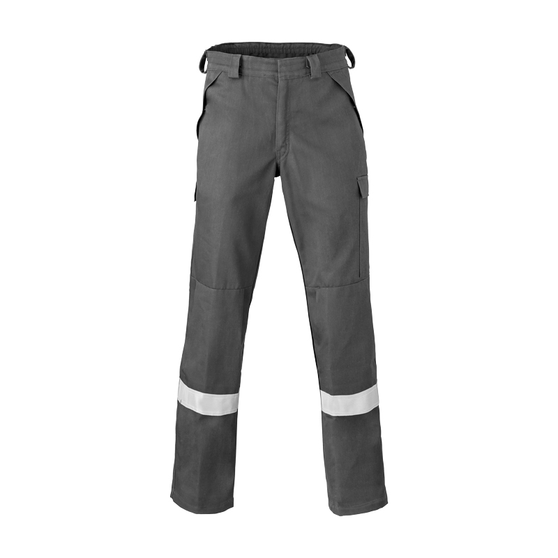 HaVeP 5Safety 8775 MultiNorm Hose APC1, graue Schutz-Arbeitshose mit Reflexstreifen und Seitentaschen