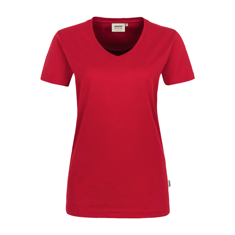 Hakro 181 Damen V-Shirt MikraLinar Regular Fit verstärkte Baumwolle | 1/2 arm