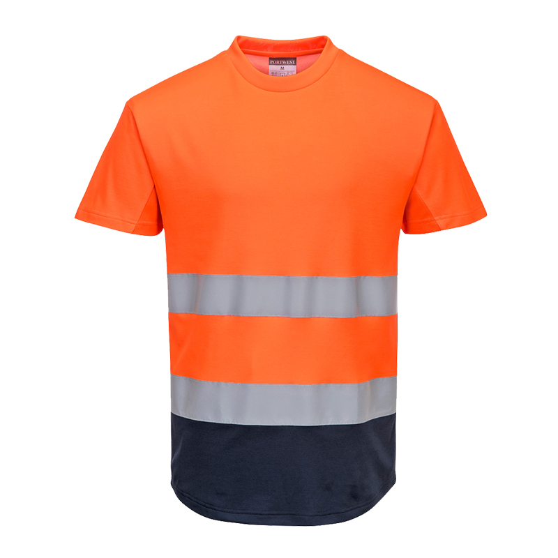 PortWest C395 Warnschutz T-Shirt kontrast Mesh Klasse 2