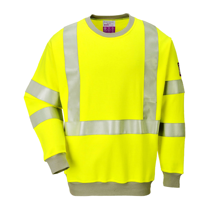 PortWest FR72 MultiNorm Warnschutz Sweat Shirt inhärent flammhemmend