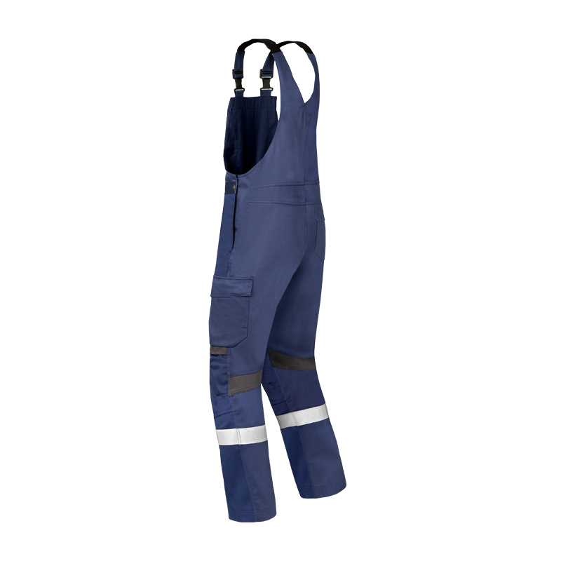 HaVeP Force+ 20333 MultiNorm Schweisser Latzhose Klasse 1 APC1 von HaVeP, blaue Arbeitsschutz-Latzhose mit Trägern, Seitentasche und Reflexstreifen am Bein