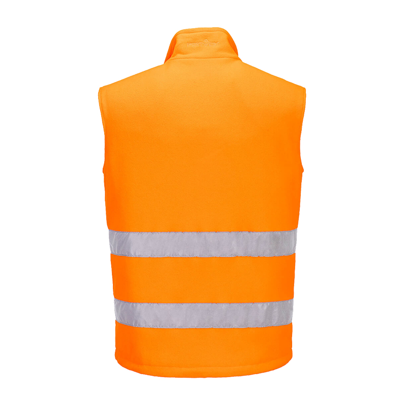 PortWest PW231 Warnschutz Fleece Weste mit Mesh Innenfutter