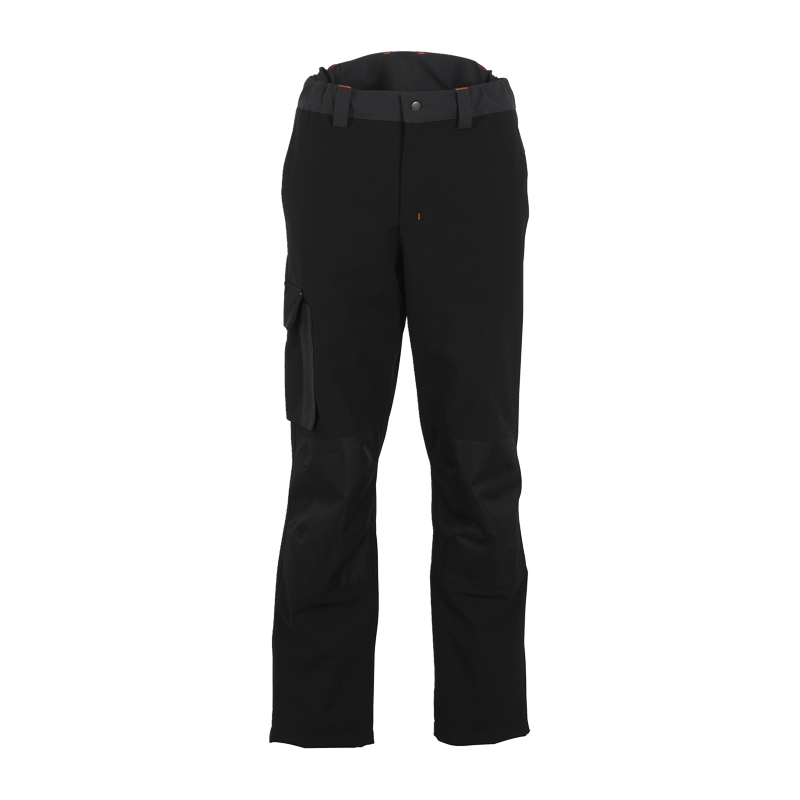 Planam Moto Regenhose in Schwarz, wasserdicht und atmungsaktiv, mit Beuteltaschen und Oberschenkeltasche