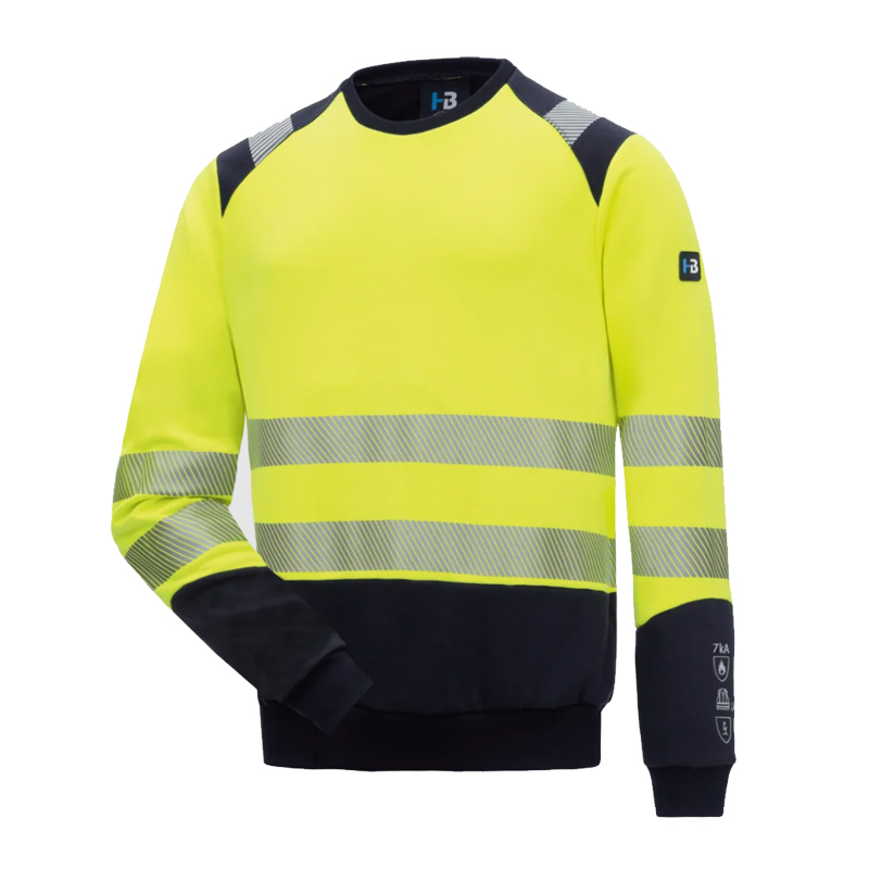 Flammhemmendes Warnschutz Sweat-Shirt | Störlichtbogen Klasse 2