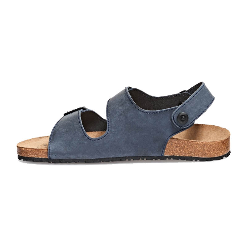 Abeba 4096 Nature OB ESD Sandalen mit Korkfußbett | blau