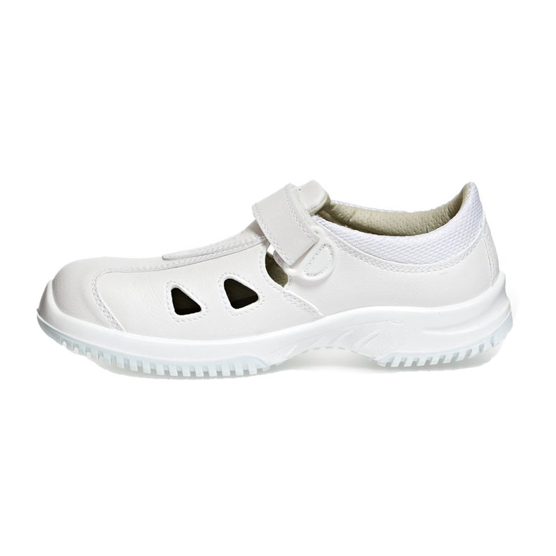 Abeba 31795 ESD S1 Sandale mit Klett für Medizin + Labor | weiß