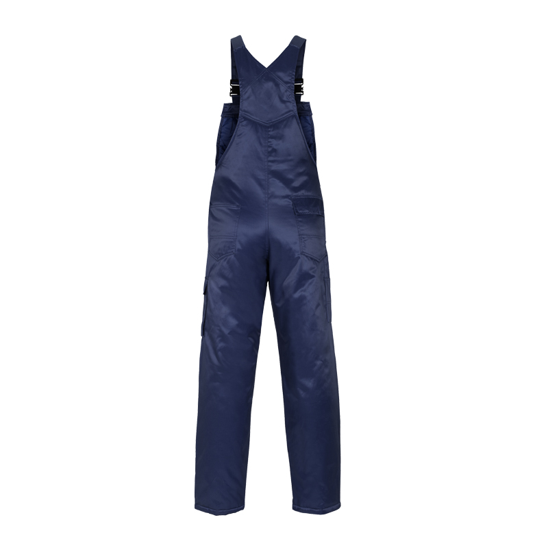 Planam Gletscher Piloten Latzhose, gefütterte Winter-Arbeitshose nach EN 342, navy