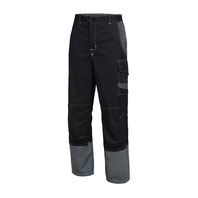 Schwarz-graue HB MODarc MultiNorm Hose 4 kA + 7 kA | APC2 von HB Protective Wear mit Kontrastnähten und aufgesetzter Beintasche