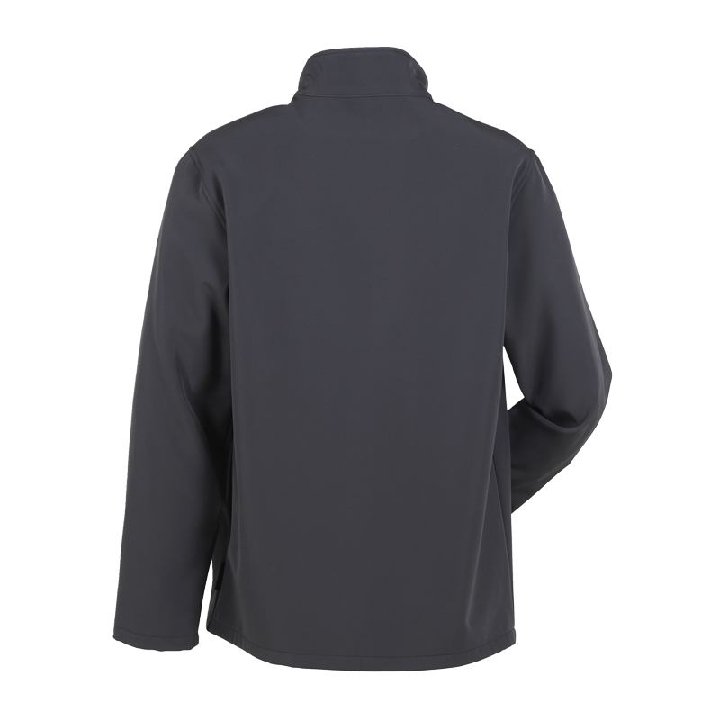 Rückenansicht der Planam Alto Jacke mit weichem Innenfleece in Dunkelgrau, funktionale Arbeitsjacke