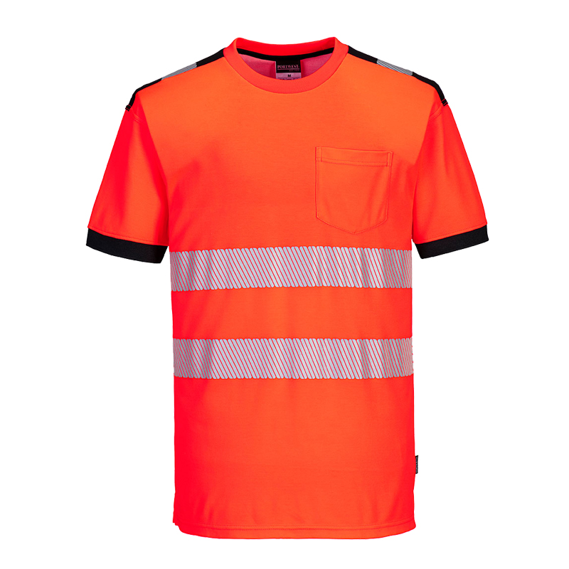 PortWest T181 Warnschutz T-Shirt Cotton Comfort Klasse 2