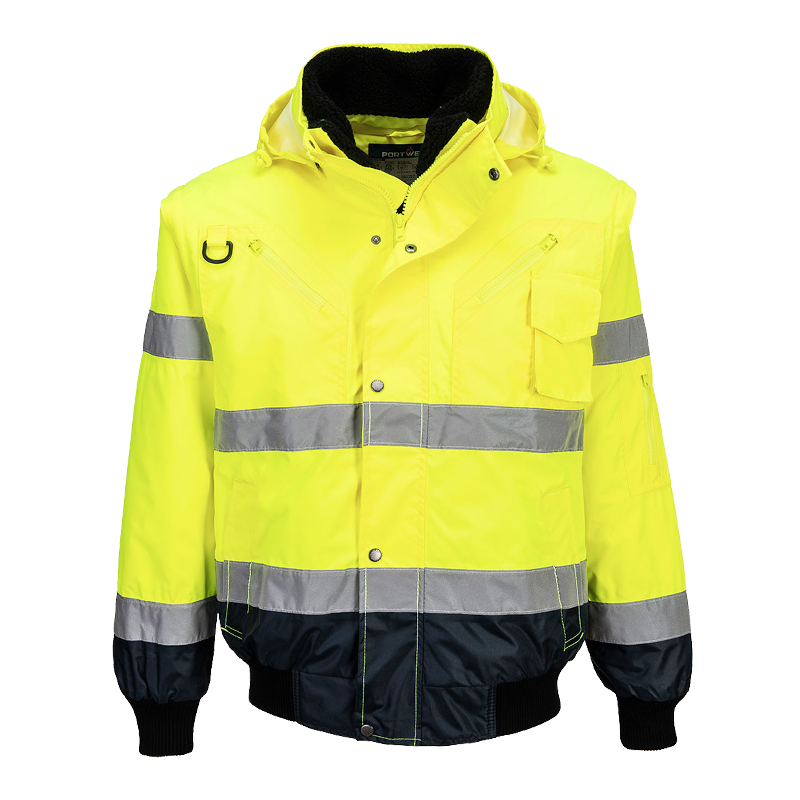 PortWest C465 3-in-1 Warnschutz Pilot Jacke kontrast Klasse 3