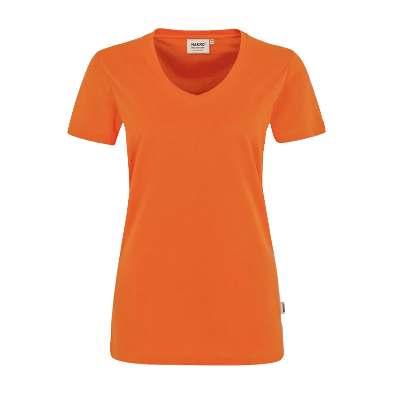 Hakro 181 Damen V-Shirt MikraLinar Regular Fit verstärkte Baumwolle | 1/2 arm