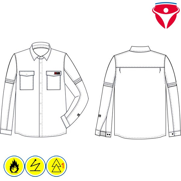 Tranemo FR MultiNorm Hemd mit Reflexstreifen