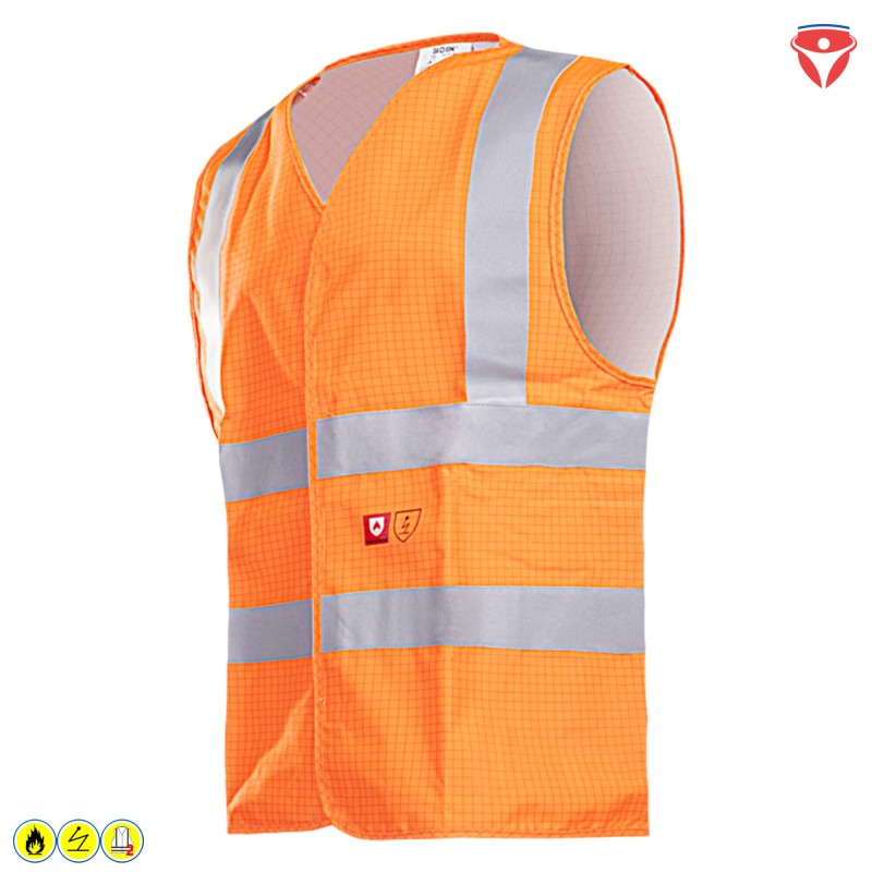 Sioen Hellisan flammhemmende, antistatische Warnweste Klasse 2