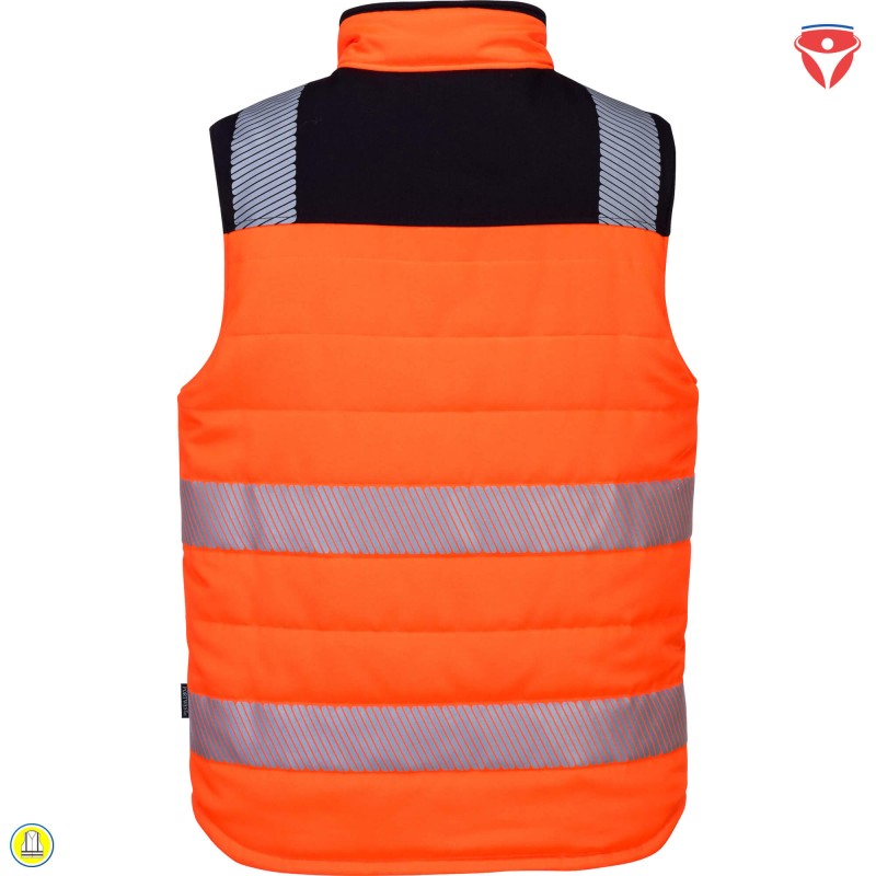 PortWest PW374 Warnschutz Weste gefüttert und wendbar