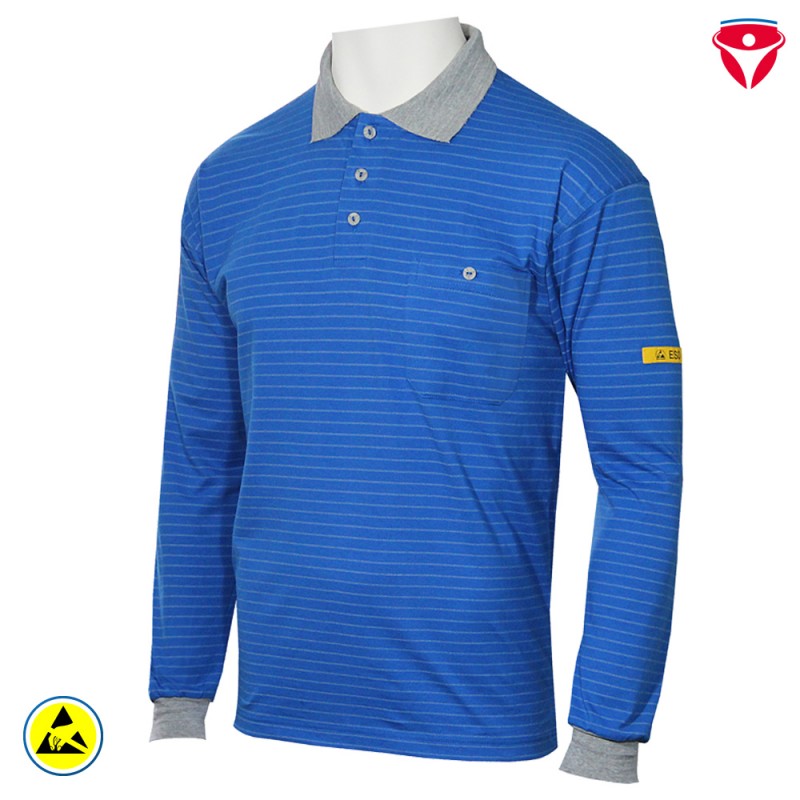 ESD Herren Polo Shirt langarm royal