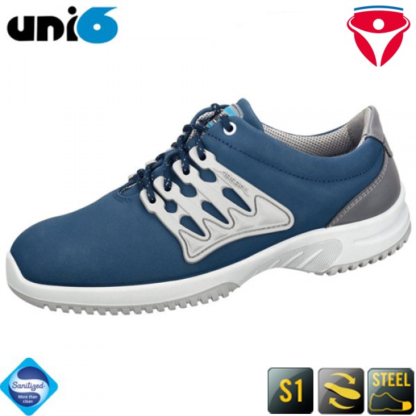 ABEBA 1763 Uni6 bequeme leichte S1 Sicherheitsschuhe für Industrie und Medizin