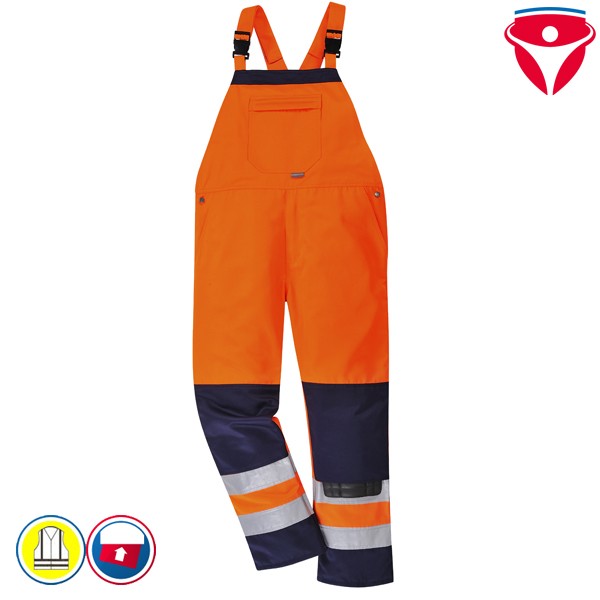 PortWest TX72 einfache Warnschutz Latzhose Girona