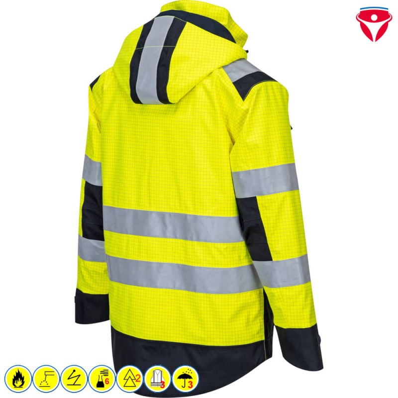 PortWest MV70 MultiNorm Arc Regenjacke ModaFlame Klasse 2
