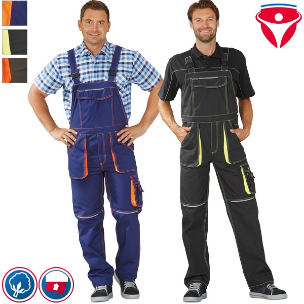 Planam Basalt Neon Latzhose