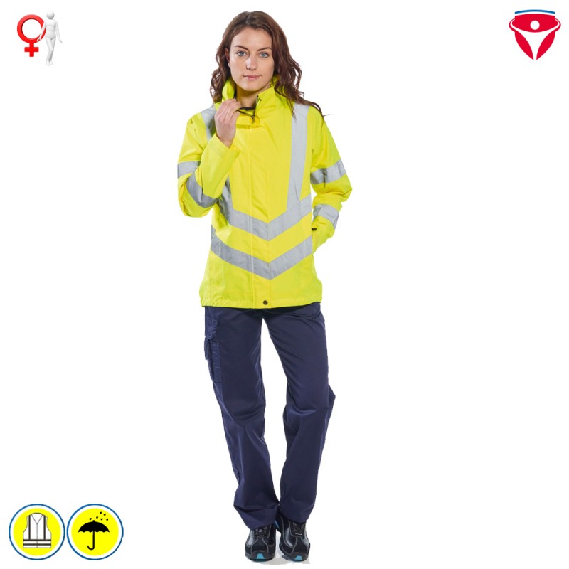 PortWest LW70 Warnschutzjacke Frauen Warnwetterschutzjacke