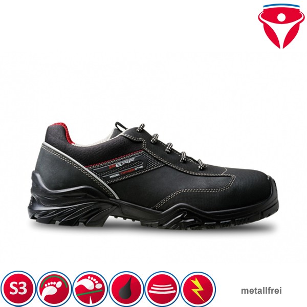 Perf TYPHOON LOW extra leichte S3 Sicherheitsschuhe metallfeie Halbschuhe mit Durchtrittschutz