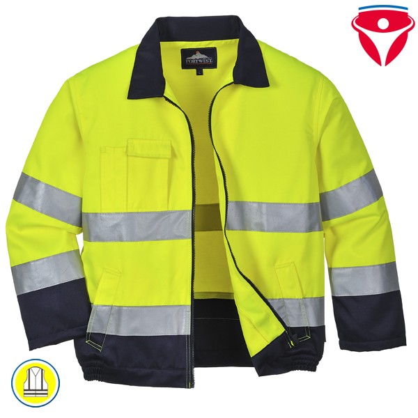 PortWest TX70 einfache Warnschutzjacke Madrid