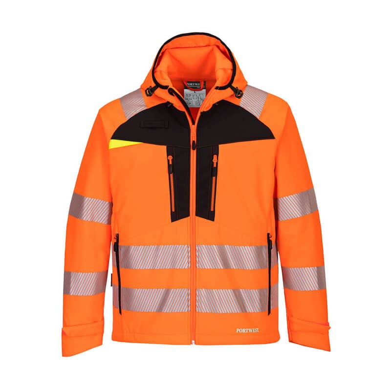 PortWest DX475 wasserdichte Stretch Softshell - Warnschutzjacke | DX4