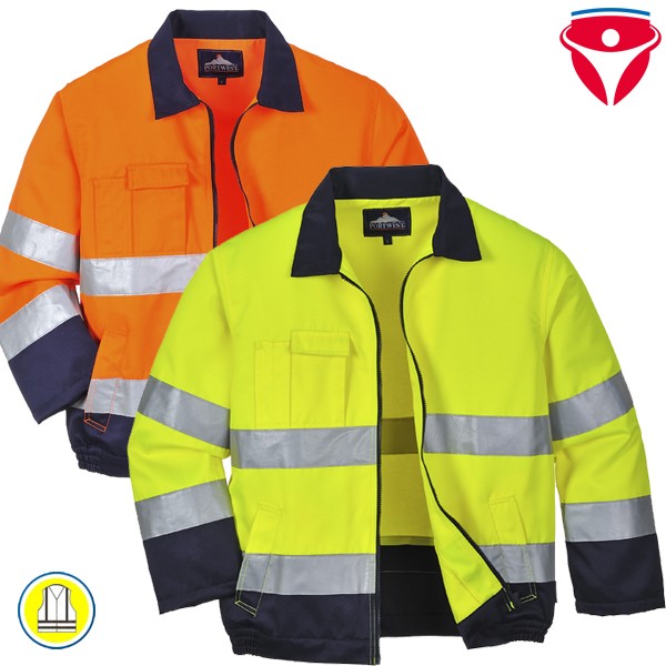 PortWest TX70 einfache Warnschutzjacke Madrid
