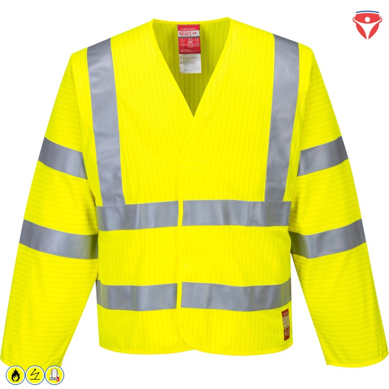 Flammhemmende FR85 Warnschutz Jacke Klasse 3