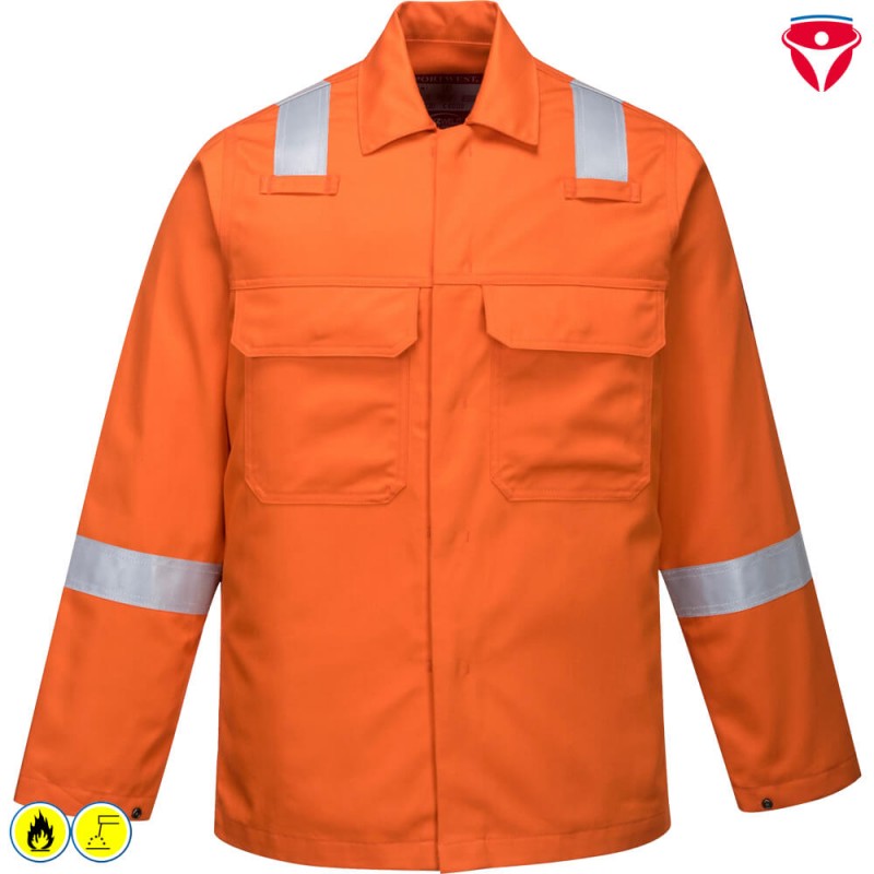 PortWest BZ13 BizWeld IONA Schweisser Jacke mit Reflexstreifen