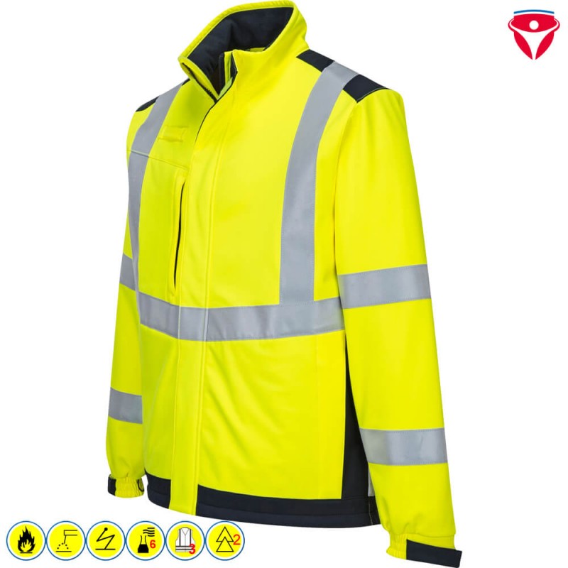 PortWest MV72 ModaFlame MultiNorm ARC Softshelljacke | Klasse 2