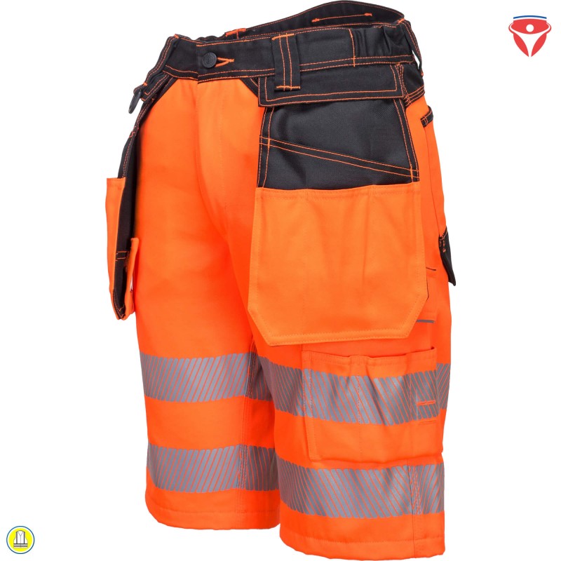PortWest PW343 Warnschutz Shorts | abnehmbare Holstertaschen
