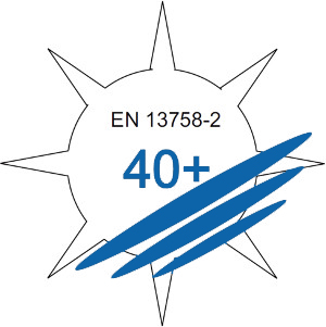 DIN EN 13758 | Schutzeigenschaften Faktor 40+ gegen ultraviolette Sonnenstrahlung