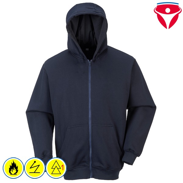 PortWest FR81 flammhemmendes Kapuzen Sweatshirt