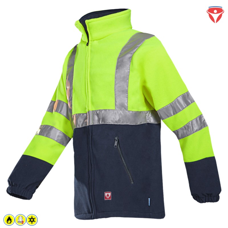 Sioen Rainier flammhemmende Warnschutz Fleecejacke