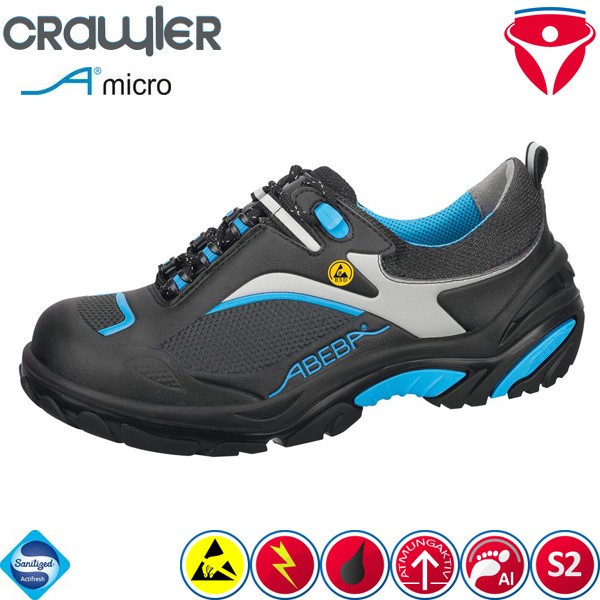 ABEBA 34501 leichte ESD S2 Sicherheitsschuhe aus leichter Microfaser