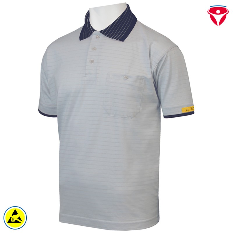 HB ESD Polo-Shirt ConducTex kurzarm 2-farbig