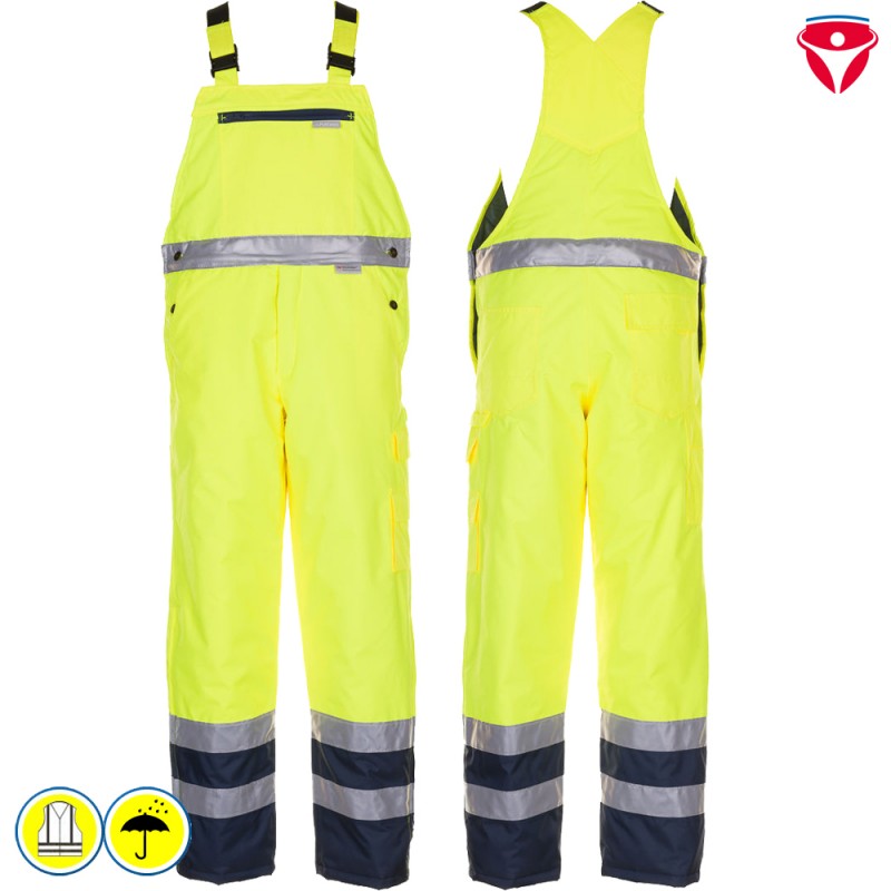 Planam Warnschutz Regen Latzhose