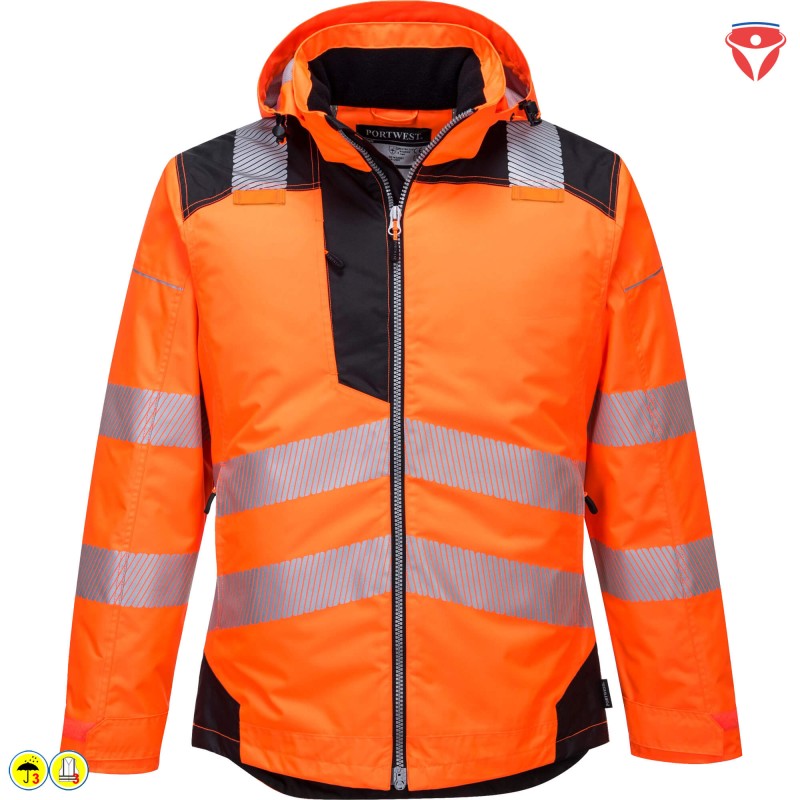 PortWest T400 Winter Warnschutz Regenjacke