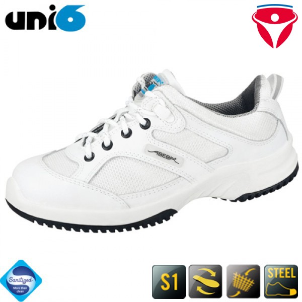 ABEBA 1720 Uni6 atmungsaktive, leichte S1 Sicherheitsschuhe für Industrie und Pflegedienste