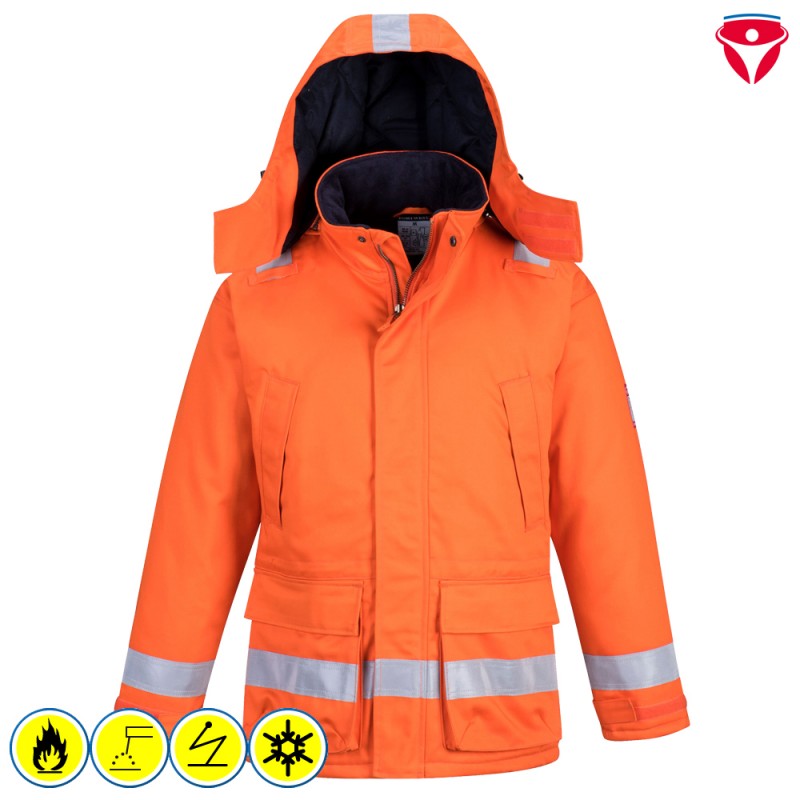 PortWest FR59 flammhemmende Antistatik Winterjacke