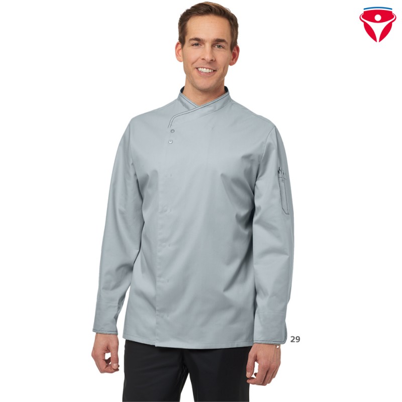 Leiber 12/2488 Kochjacke mit verdeckter Druckknopfleiste