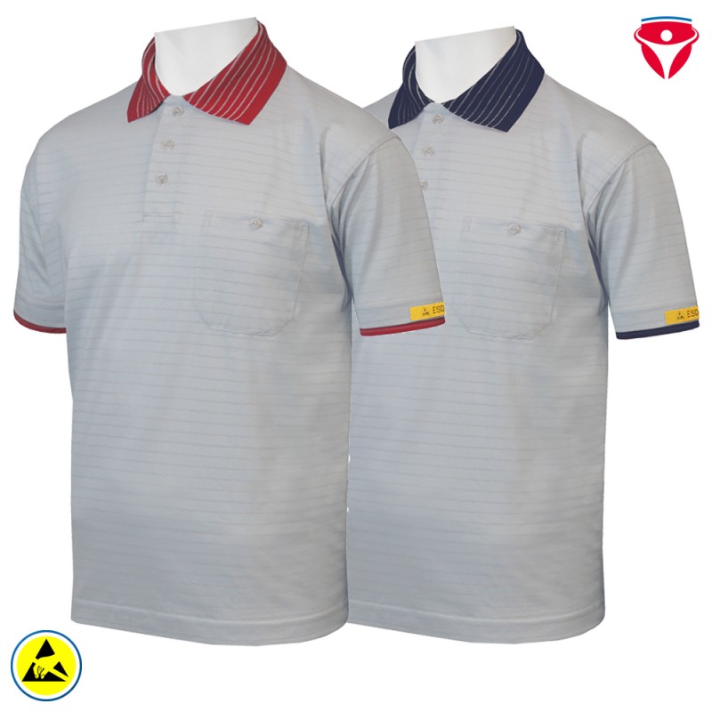 HB ESD Polo-Shirt ConducTex kurzarm 2-farbig
