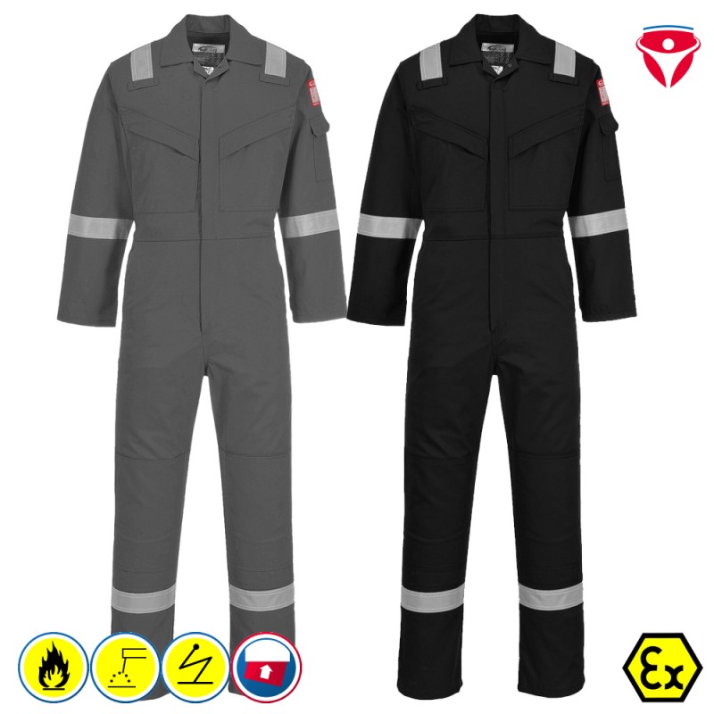 PortWest FR21 extra leichter, flammhemmender Antistatik Overall