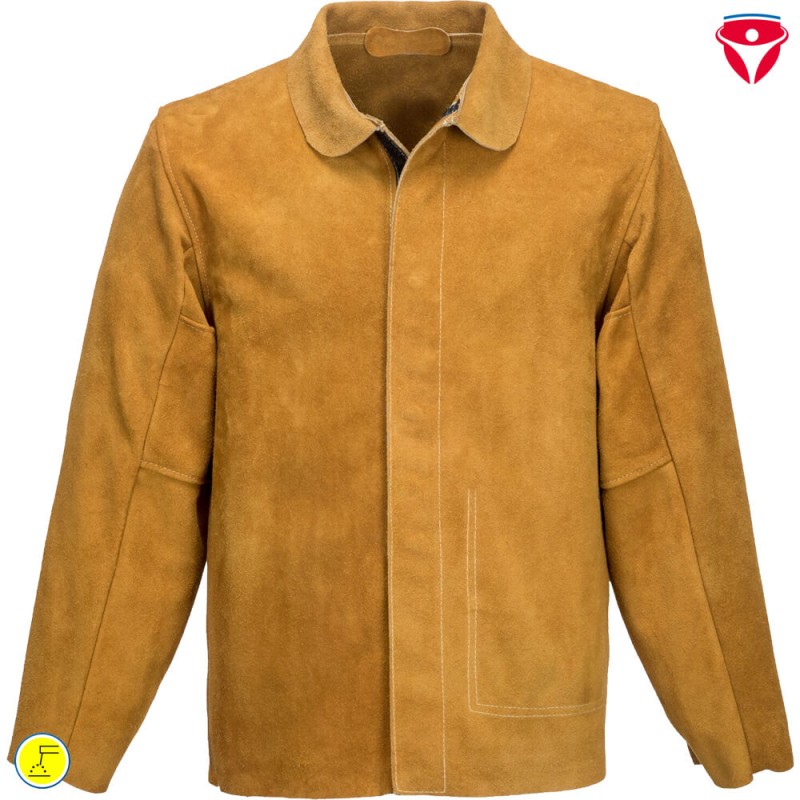 PortWest SW34 Leder Schweisserjacke Schweisserschutz Klasse 2
