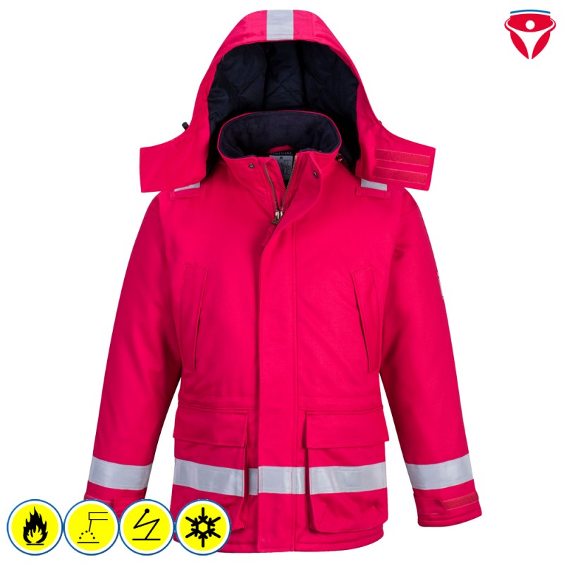 PortWest FR59 flammhemmende Antistatik Winterjacke